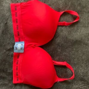 Red Victoria’s Secret Pink Wireless Bra